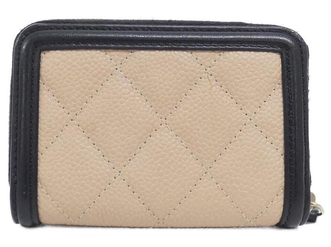 Chanel 81459 Coin Purse Schwarz Beige - Ansicht 2