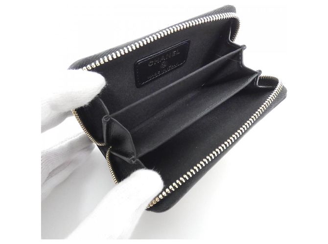 Chanel 81459 Coin Purse Schwarz Beige - Ansicht 8