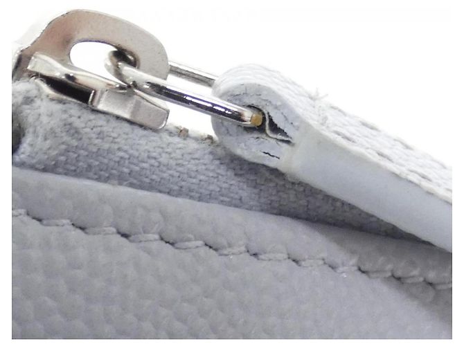 Chanel AP3836 Tarjetero de piel de becerro granulada azul claro - vista 7