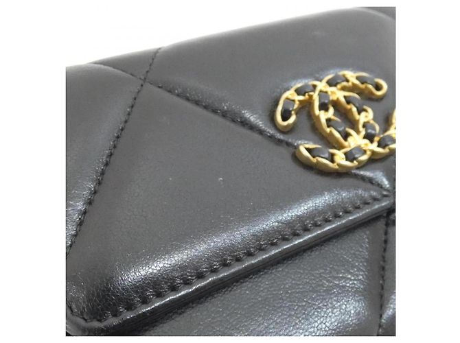 Cartera bi-fold Chanel 19 Line Negro - vista 4