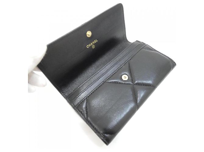 Cartera bi-fold Chanel 19 Line Negro - vista 7