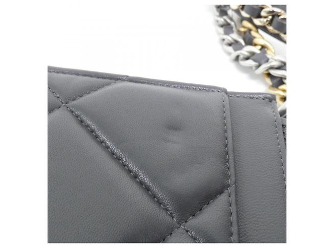 Portafoglio a catena Chanel 19 Line AP3267 Marrone - vista 8