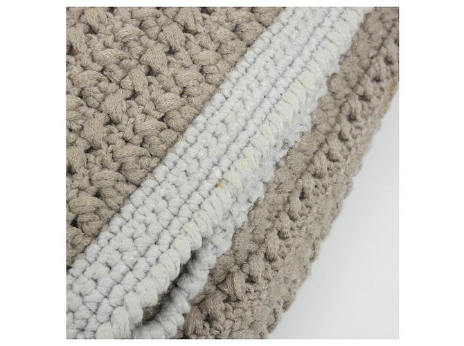 Borsa a tracolla in maglia beige Chanel - vista 4