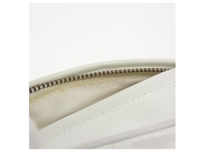 Borsa a tracolla Chanel Diamond CC Line Bianco - vista 9