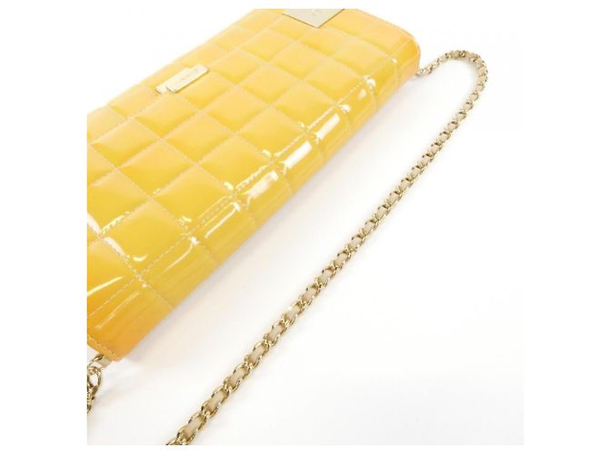 Borsa a tracolla Chanel Chocolate Bar Line 17661 Giallo - vista 7
