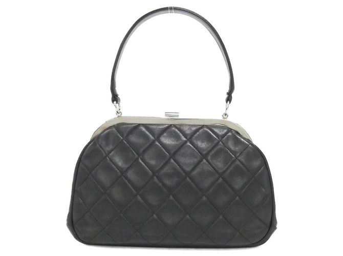 Chanel Handtasche aus schwarzem Lammleder - Ansicht 2