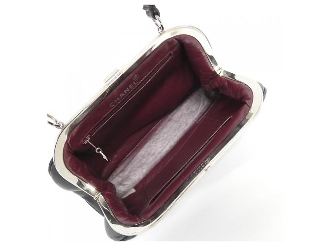 Chanel Handtasche aus schwarzem Lammleder - Ansicht 7