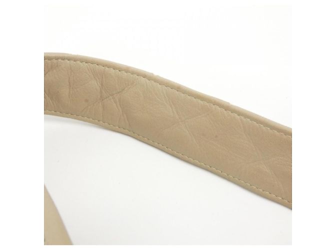 Borsa Chanel in pelle d'agnello beige - vista 7