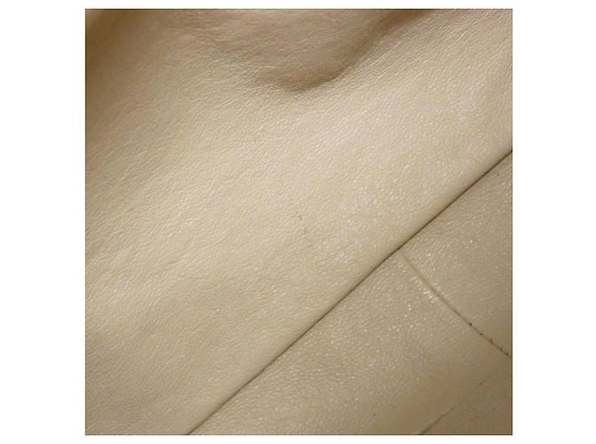 Borsa Chanel in pelle d'agnello beige - vista 9
