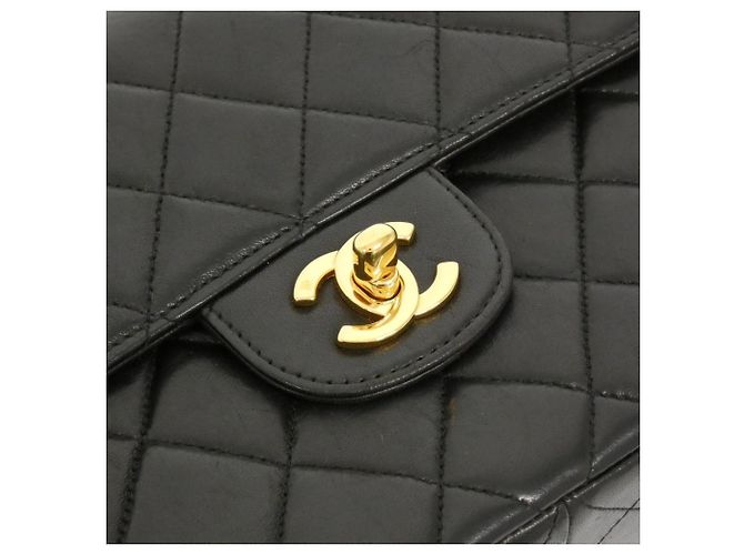 Chanel Handtasche aus schwarzem Lammleder - Ansicht 4