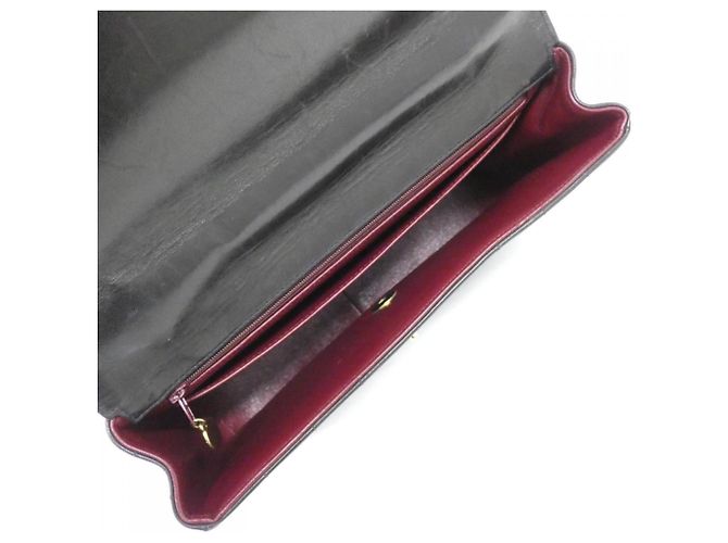 Borsa Chanel in pelle d'agnello nera Nero - vista 8