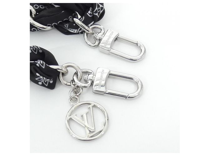 Accessorio Charm per Borsa Louis Vuitton LV Bandana Nero Argento - vista 4