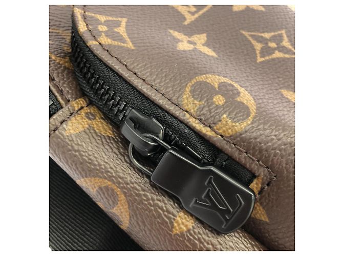 Borsa a tracolla Louis Vuitton Monogram Macassar Avenue Marrone - vista 4