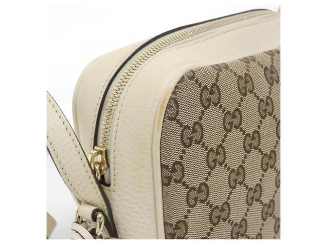 Borsa a tracolla Gucci GG Canvas Beige Crudo - vista 4