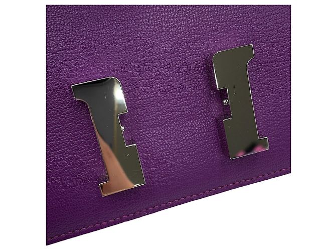 Hermès Borsa a tracolla Hermes Mini Constance 3 Verso Viola scuro - vista 15