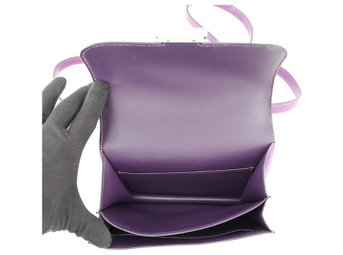 Hermès Borsa a tracolla Hermes Mini Constance 3 Verso Viola scuro - vista 7