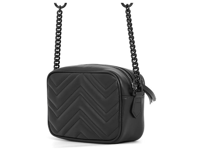 Borsa a tracolla mini Gucci GG Marmont Nero - vista 2