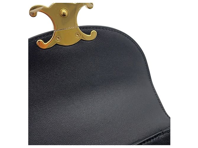 Céline Celine Triomphe Mini Buzas Handtasche Schwarz - Ansicht 11