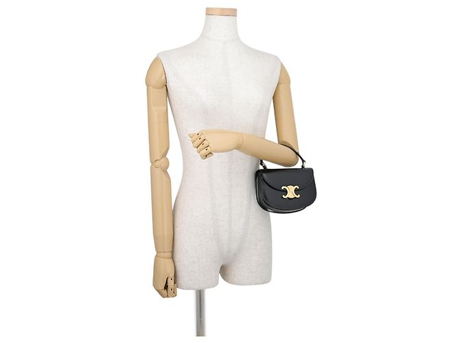 Céline Celine Triomphe Mini Buzas Handtasche Schwarz - Ansicht 4