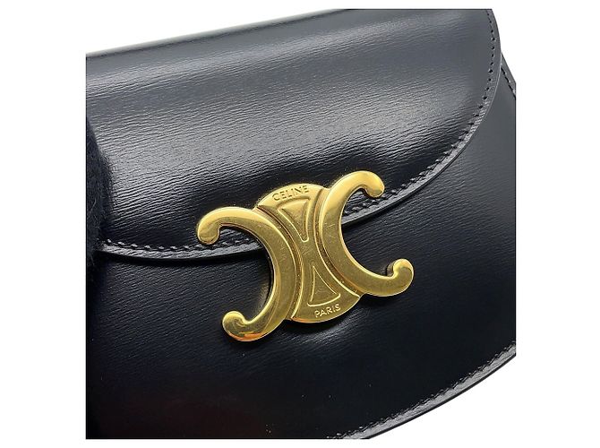 Céline Celine Triomphe Mini Buzas Handtasche Schwarz - Ansicht 9
