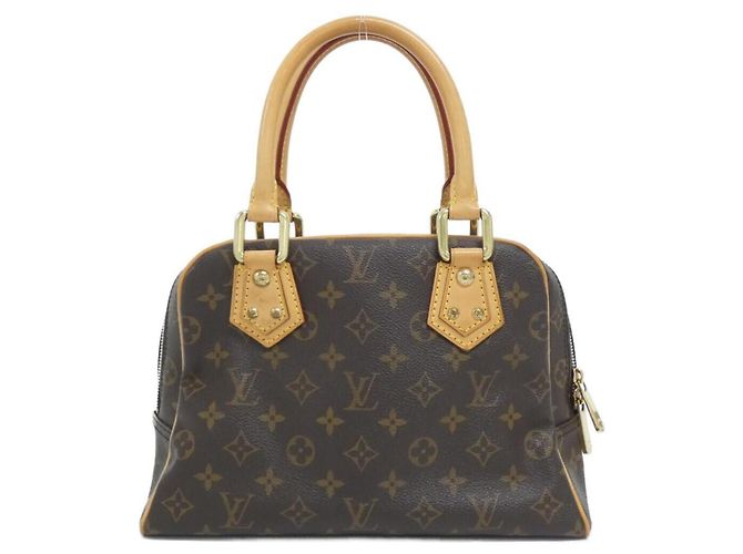 Borsa Louis Vuitton Monogram Manhattan PM Marrone - vista 2