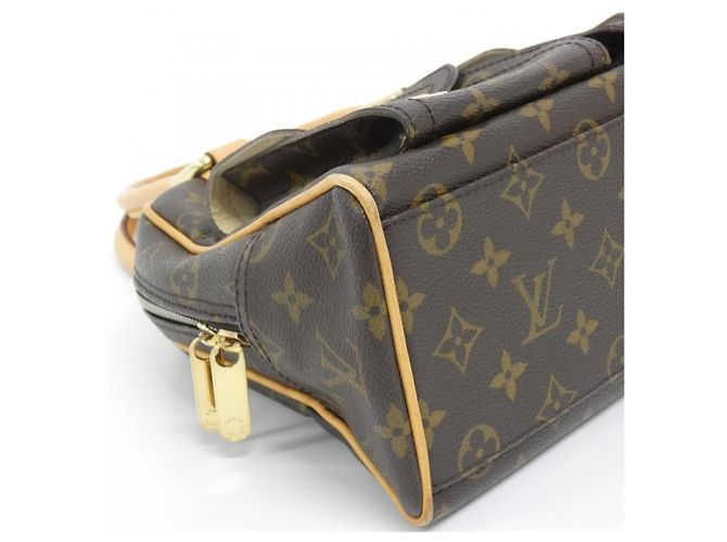 Borsa Louis Vuitton Monogram Manhattan PM Marrone - vista 3