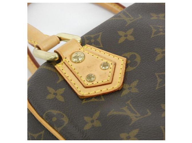 Borsa Louis Vuitton Monogram Manhattan PM Marrone - vista 6