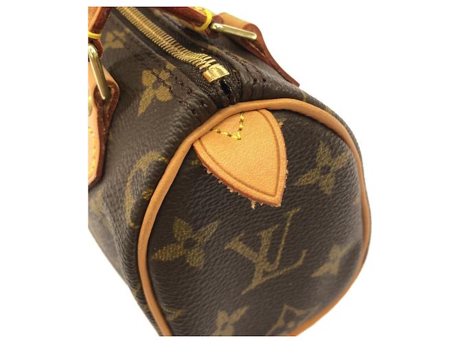 Borsa Boston Louis Vuitton Monogram Mini Speedy M41534 Marrone - vista 3