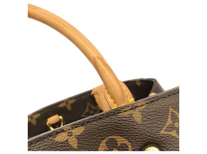 Borsa Louis Vuitton Monogram Montaigne BB M41055 Marrone - vista 6