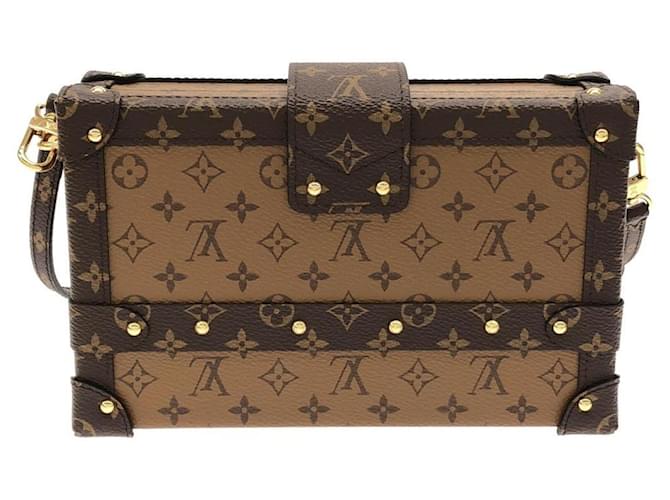 Borsa a tracolla Louis Vuitton Monogram Reverse Petite Malle Marrone - vista 2