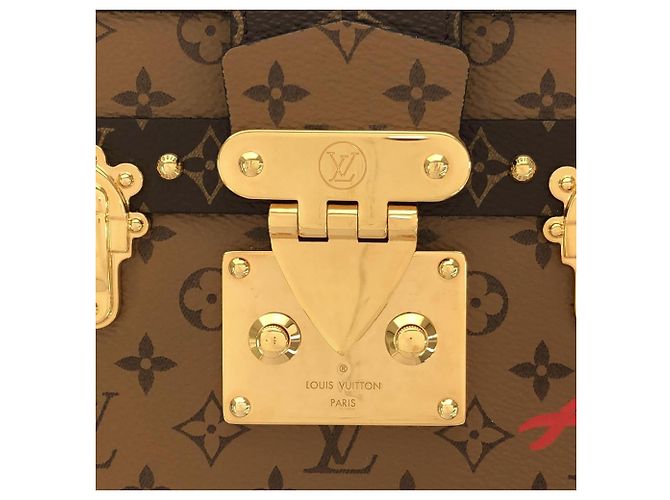 Borsa a tracolla Louis Vuitton Monogram Reverse Petite Malle Marrone - vista 6