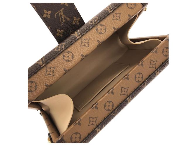 Borsa a tracolla Louis Vuitton Monogram Reverse Petite Malle Marrone - vista 8