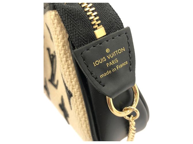 Louis Vuitton Monogram Mini Pochette Accessoires Nero Beige - vista 3