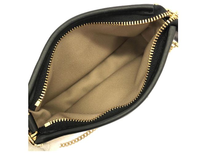 Louis Vuitton Monogram Mini Pochette Accessoires Nero Beige - vista 7