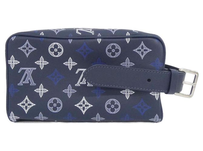 Necessaire Louis Vuitton Monogram Shadow Locker Blu Blu navy - vista 2