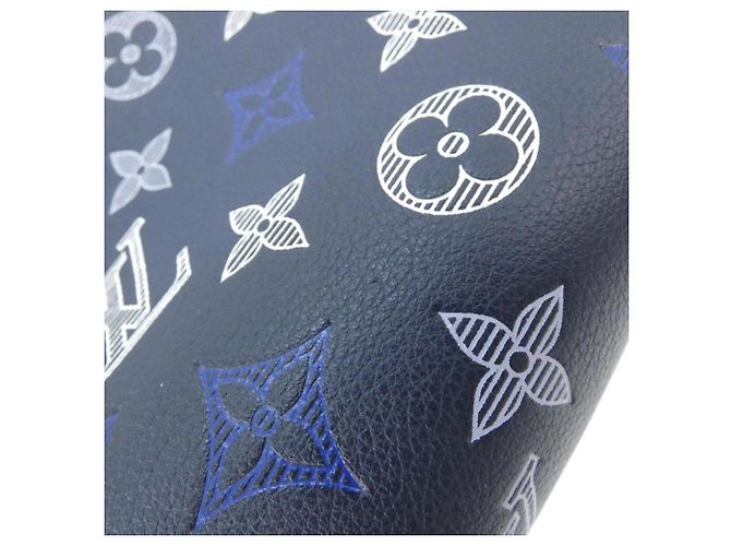 Necessaire Louis Vuitton Monogram Shadow Locker Blu Blu navy - vista 8