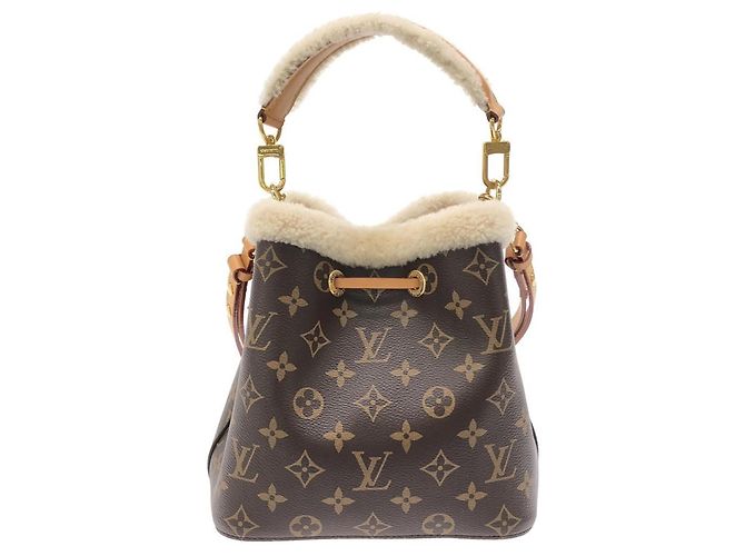 Néonoé Borsa a tracolla Louis Vuitton Monogram Neo Noe BB Marrone Bianco - vista 2