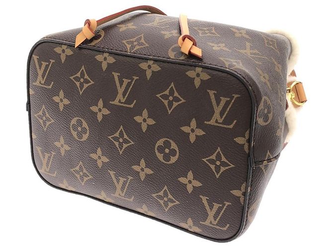 Néonoé Borsa a tracolla Louis Vuitton Monogram Neo Noe BB Marrone Bianco - vista 3