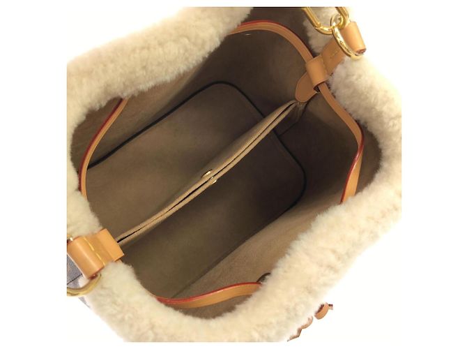 Néonoé Borsa a tracolla Louis Vuitton Monogram Neo Noe BB Marrone Bianco - vista 7