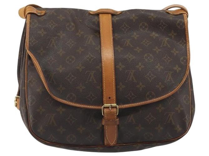 Louis Vuitton Saumur Monogram 35 Marrone - vista 2