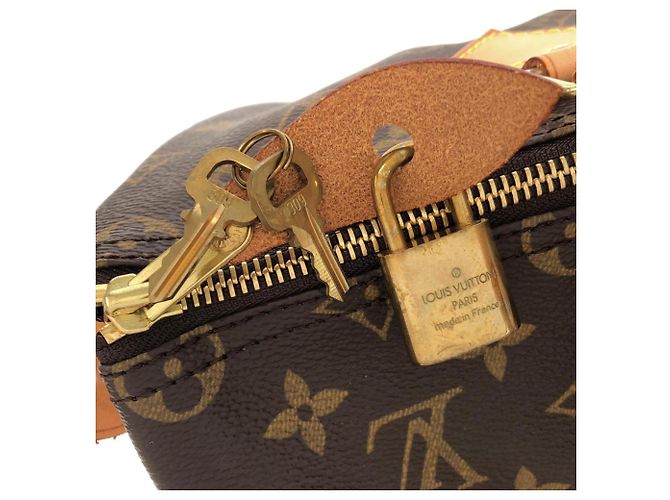 Borsa Louis Vuitton Monogram Speedy Boston Bag Marrone - vista 5