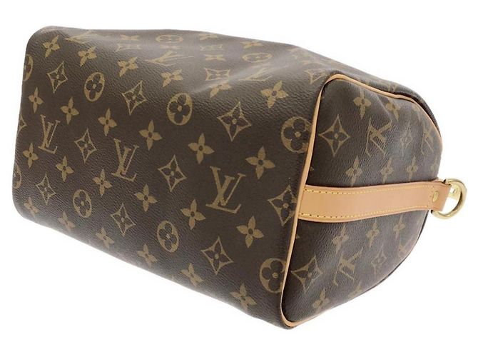 Borsa Boston Louis Vuitton Monogram Speedy Bandoulière Marrone - vista 3