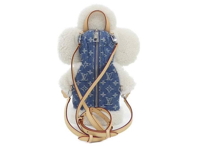 Zaino Louis Vuitton Monogram Denim Vivienne Bianco Blu - vista 2