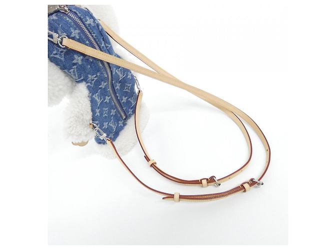 Zaino Louis Vuitton Monogram Denim Vivienne Bianco Blu - vista 5