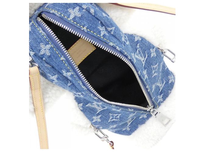 Zaino Louis Vuitton Monogram Denim Vivienne Bianco Blu - vista 6