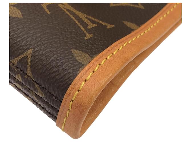 Borsa Louis Vuitton Monogram Neverfull MM Marrone - vista 3