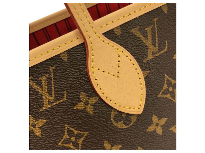Borsa Louis Vuitton Monogram Neverfull MM Marrone - vista 5