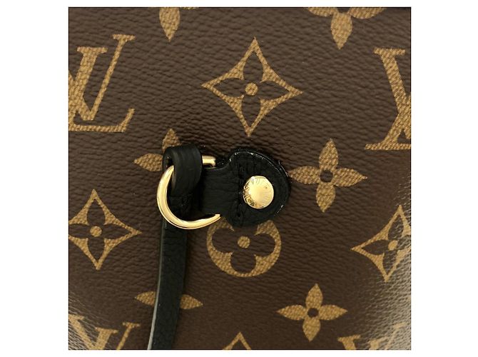 Borsa Louis Vuitton Monogram Neverfull Inside Out MM Marrone - vista 3
