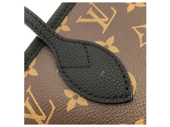 Borsa Louis Vuitton Monogram Neverfull Inside Out MM Marrone - vista 5