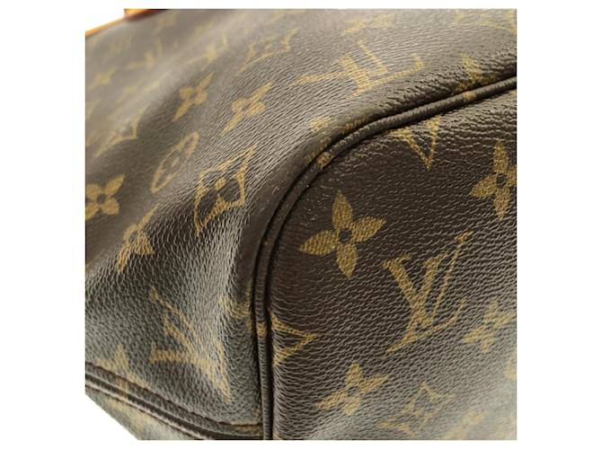 Borsa Louis Vuitton Monogram Neverfull MM Marrone - vista 3